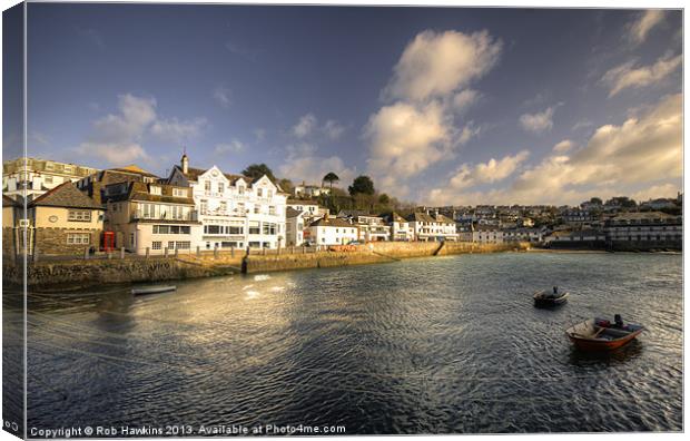 St Mawes Harbour Canvas Print by Rob Hawkins