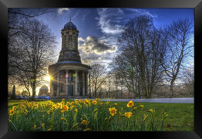 Sunset at Saltaire Church Framed Print by Andy Hutchinson