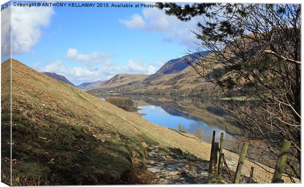 BUTTERMERE FROM SCARTH GAP Canvas Print by Anthony Kellaway