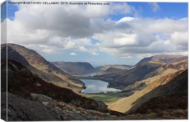 BUTTERMERE FROM HAYSTACKS Canvas Print by Anthony Kellaway