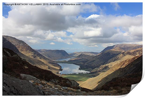 BUTTERMERE FROM HAYSTACKS Print by Anthony Kellaway