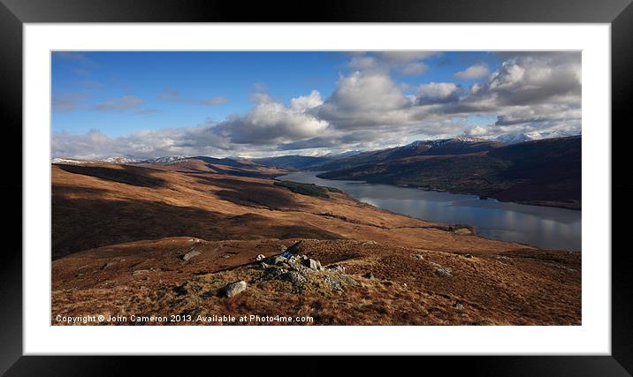 Loch Arkaig. Framed Mounted Print by John Cameron