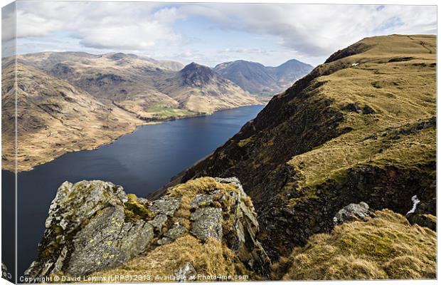 Wast Water & Whin Rigg Canvas Print by David Lewins (LRPS)