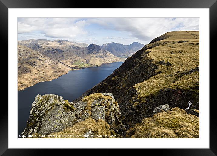 Wast Water & Whin Rigg Framed Mounted Print by David Lewins (LRPS)