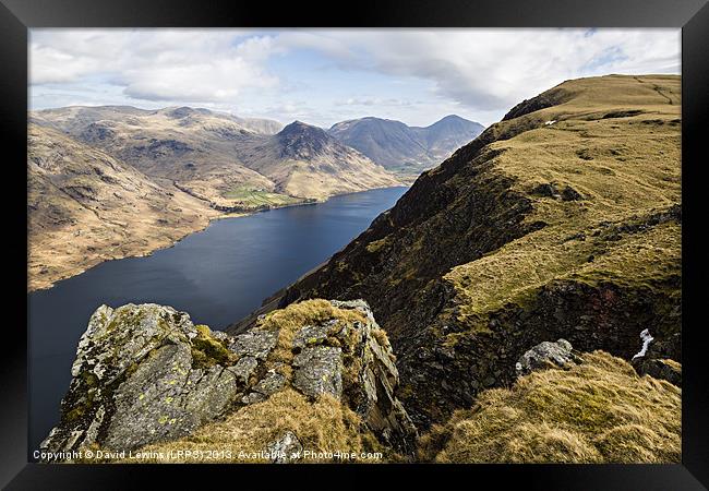 Wast Water & Whin Rigg Framed Print by David Lewins (LRPS)