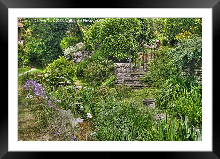 Enchanted Garden Framed Mounted Print by Nicola Clark