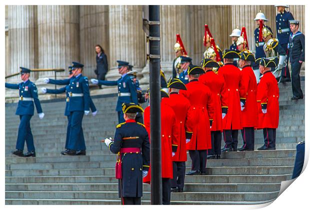 Lady Thatchers funeral 2 Print by Phil Robinson