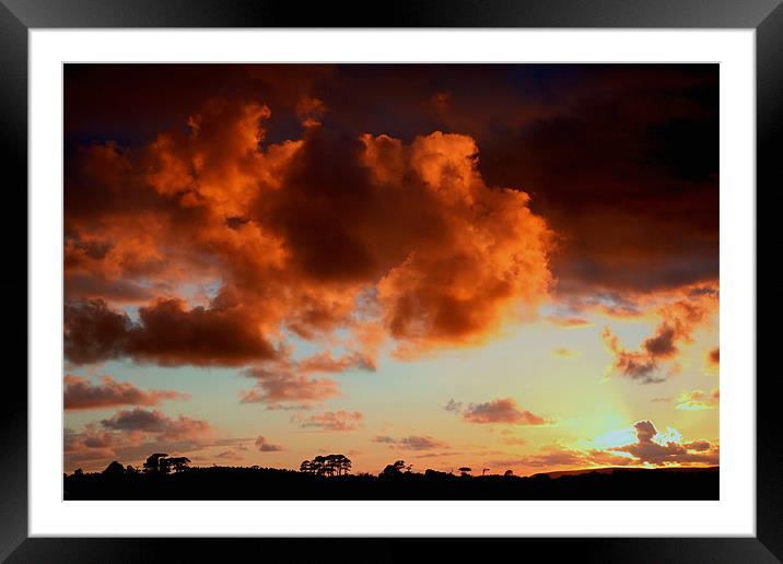 Clouds of Fire Devon Framed Mounted Print by Mike Gorton