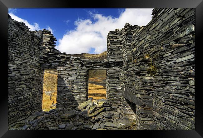 Cwmorthin Slate Ruins Framed Print by Ian Mitchell