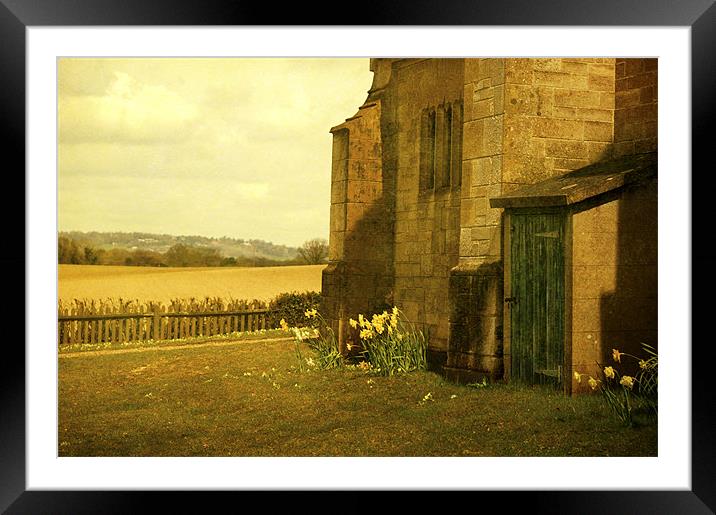Corner of the churchyard Framed Mounted Print by Dawn Cox