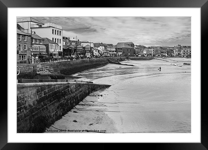 St Ives Framed Mounted Print by Barbara Ambrose