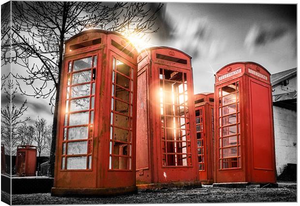 Red  Phonebox Art - 2 Canvas Print by Ian Hufton