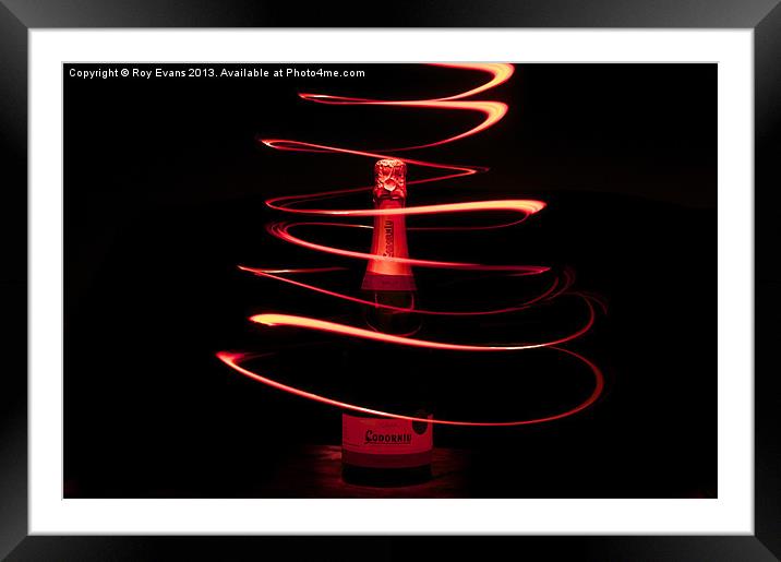 Light Trails and Alcohol Framed Mounted Print by Roy Evans