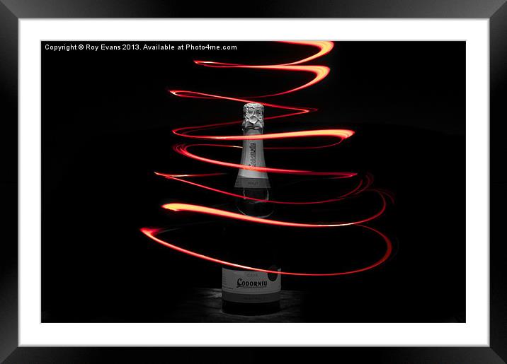 Light Trails and alcohol pt 2 Framed Mounted Print by Roy Evans