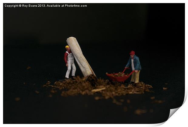 Borrowers cleaning up - Smoking kills Print by Roy Evans