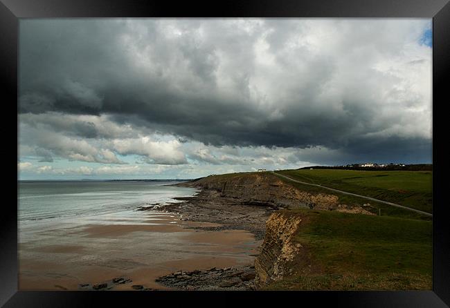 Southerndown Beach Framed Print by lee wilce