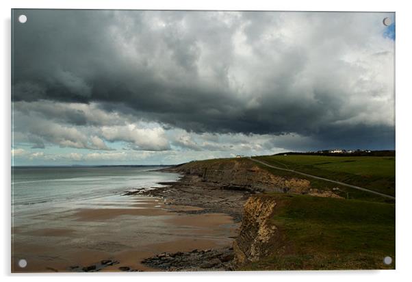 Southerndown Beach Acrylic by lee wilce