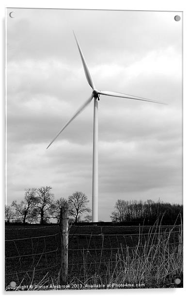 Wind Turbine Acrylic by Simon Alesbrook
