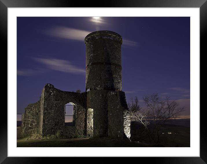 Kinnoull Hill Tower Light Paint Framed Mounted Print by Jamie Moffat