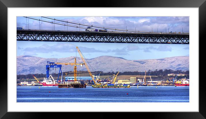 New Forth Crossing - 19 April 2013 Framed Mounted Print by Tom Gomez