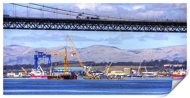 New Forth Crossing - 19 April 2013 Print by Tom Gomez