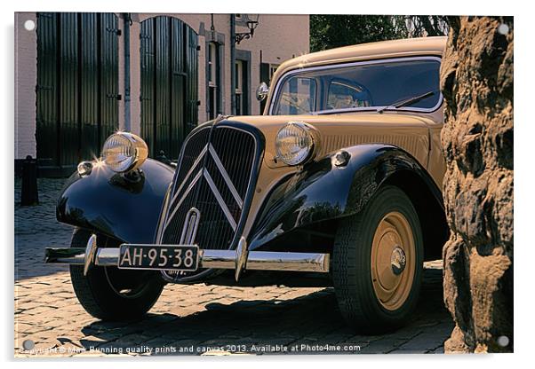 An old Citroen Traction Avant Acrylic by Mark Bunning