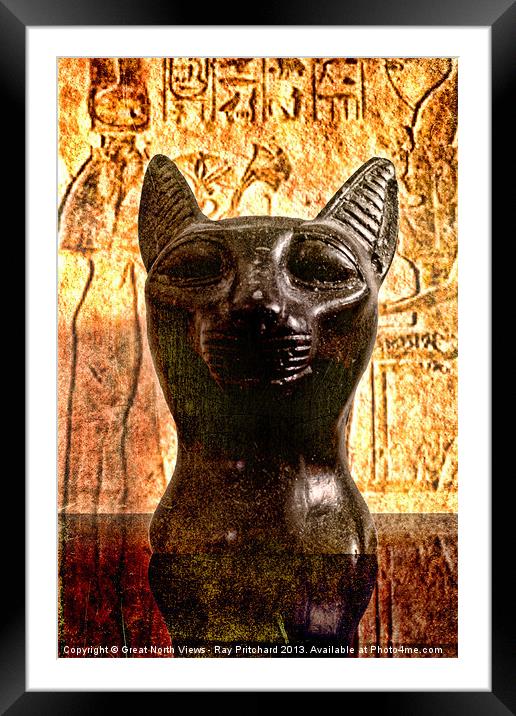 Egyptian Cat Framed Mounted Print by Ray Pritchard