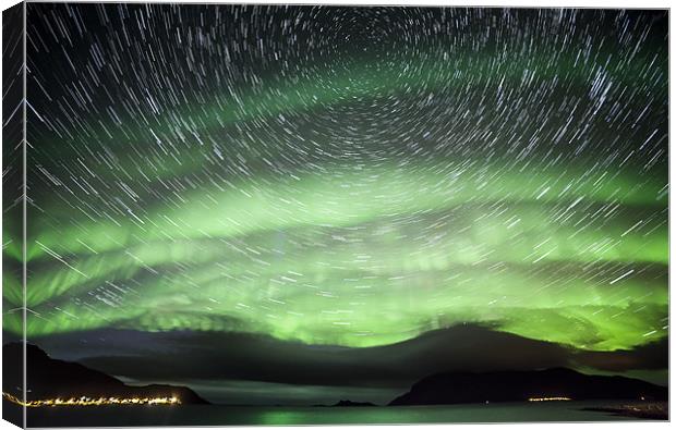 Norway Star Trails Canvas Print by jordan whipps