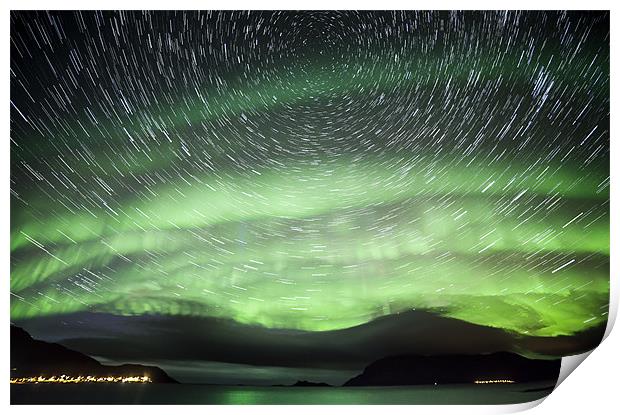 Norway Star Trails Print by jordan whipps