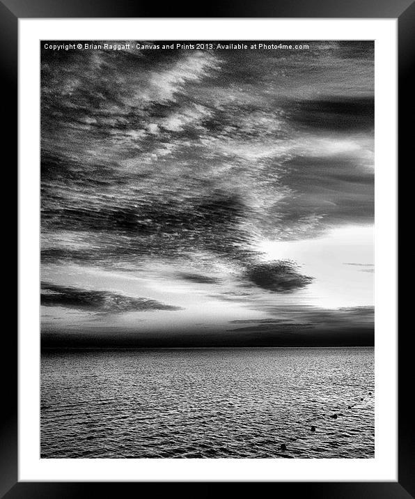 Sharm Sunrise BW Framed Mounted Print by Brian  Raggatt
