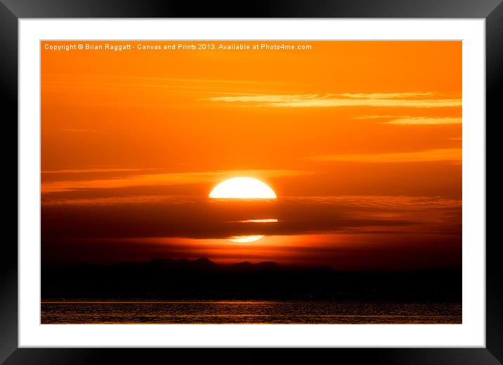Sharm Sunrise 8 Framed Mounted Print by Brian  Raggatt