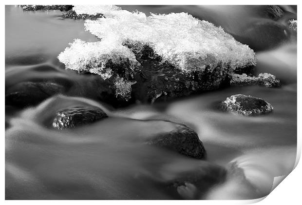 Melt Water River Print by Nigel Atkinson