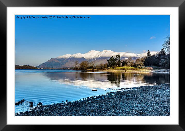 Derwentwater Lake District Framed Mounted Print by Trevor Kersley RIP