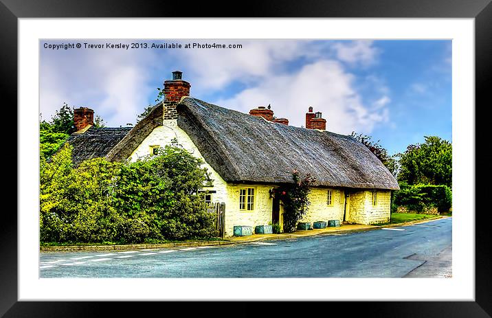 Rose Cottage Harome Framed Mounted Print by Trevor Kersley RIP
