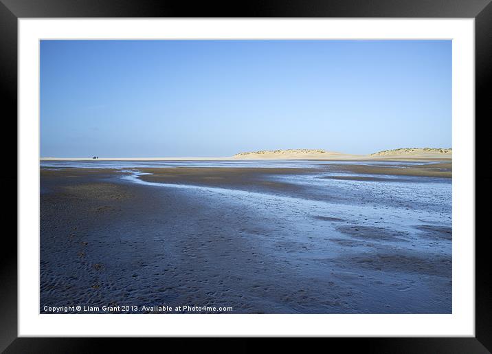 Sand dunes, Wells-next-the-sea, Norfolk, UK in Win Framed Mounted Print by Liam Grant