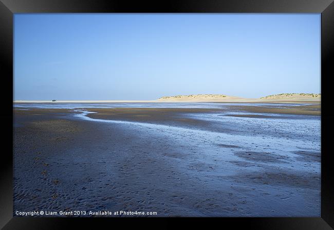 Sand dunes, Wells-next-the-sea, Norfolk, UK in Win Framed Print by Liam Grant