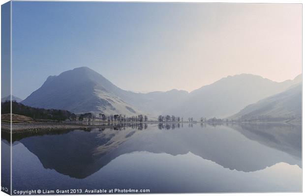 Buttermere reflections. Lake District, Cumbria, UK Canvas Print by Liam Grant