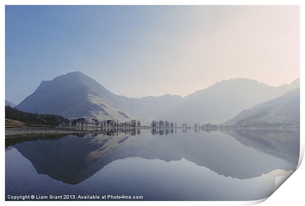 Buttermere reflections. Lake District, Cumbria, UK Print by Liam Grant