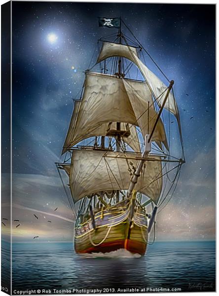 NAVIGATING CALM WATERS Canvas Print by Rob Toombs