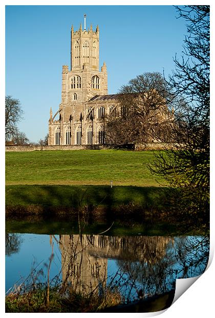 Fotheringhay Church. Print by Rupert Gladstone