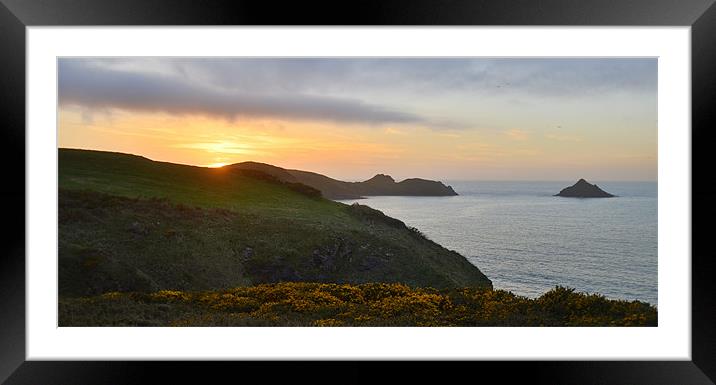 Cornwall: Sunset over the Rumps Framed Mounted Print by Rob Parsons