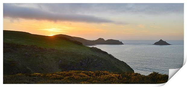 Cornwall: Sunset over the Rumps Print by Rob Parsons