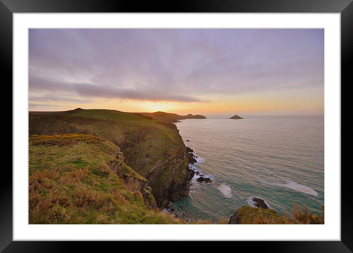 Cornwall: Last Light over the Rumps Framed Mounted Print by Rob Parsons