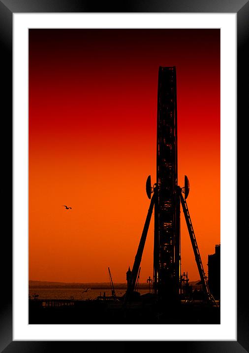 Brighton Wheel iPhone Case Framed Mounted Print by pixelviii Photography