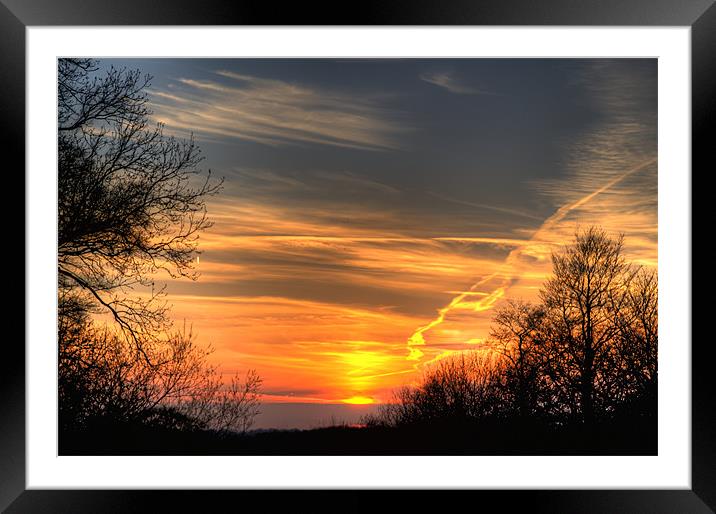 Early Spring Sunset Framed Mounted Print by Simon West
