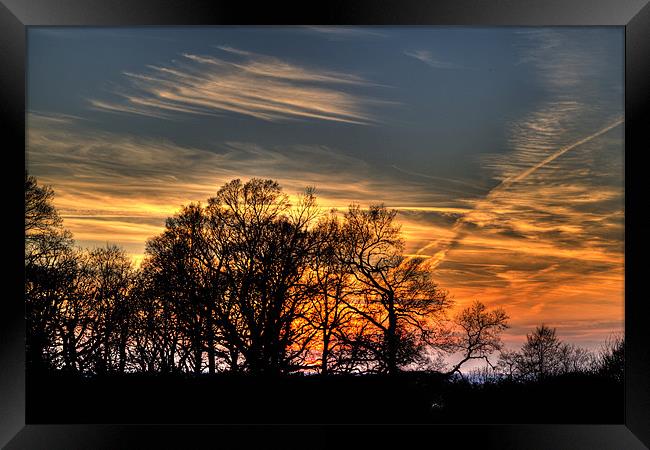 Early Spring Sunset Framed Print by Simon West