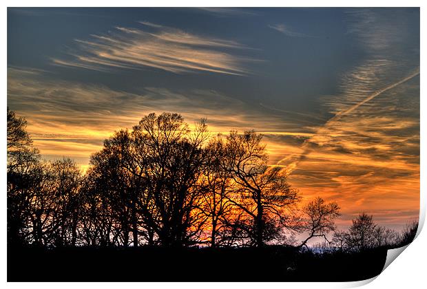 Early Spring Sunset Print by Simon West