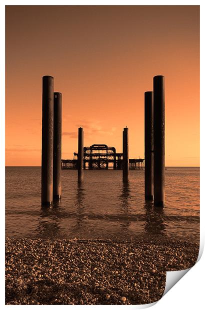 Brighton Pier iPhone Case Print by pixelviii Photography