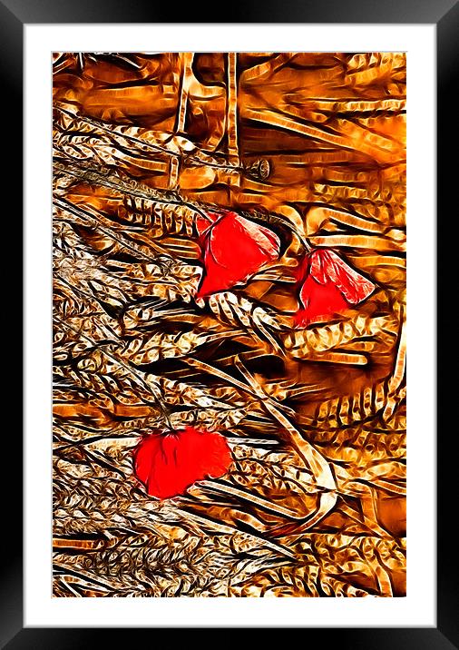 Poppies and Corn iPhone Case Framed Mounted Print by pixelviii Photography