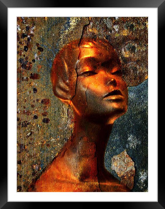 rust and bronze Framed Mounted Print by Heather Newton